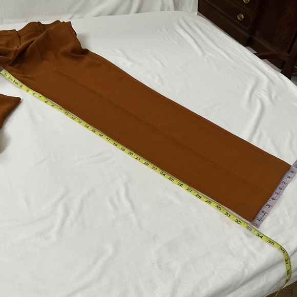 NWOT ARITZIA Wilfred Effortless Wide Leg Pants Size 6 Tall Rust - Picture 9 of 10
